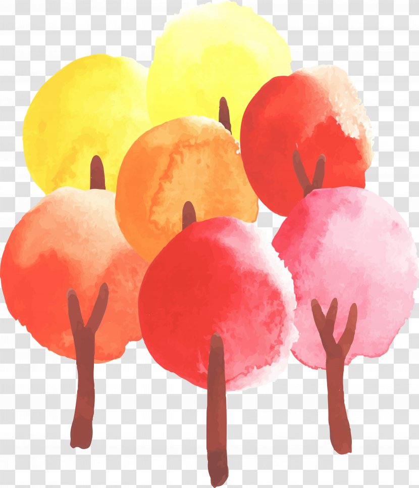 Watercolor Painting - Petal - Tree Transparent PNG