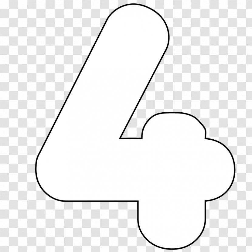 Line Art Angle Clip - Hand - Numbers 1 To 9 Transparent PNG