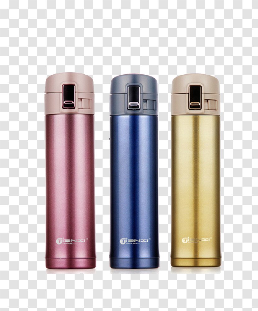 Bottle Vacuum Flask Cup Stainless Steel - Drinking - Three Mug Transparent PNG