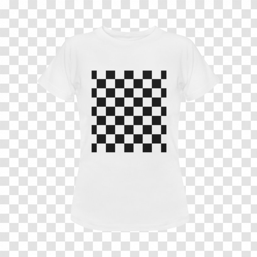 Checkerboard Textile Draughts Cushion - Sleeve - White T Shirt Model Transparent PNG
