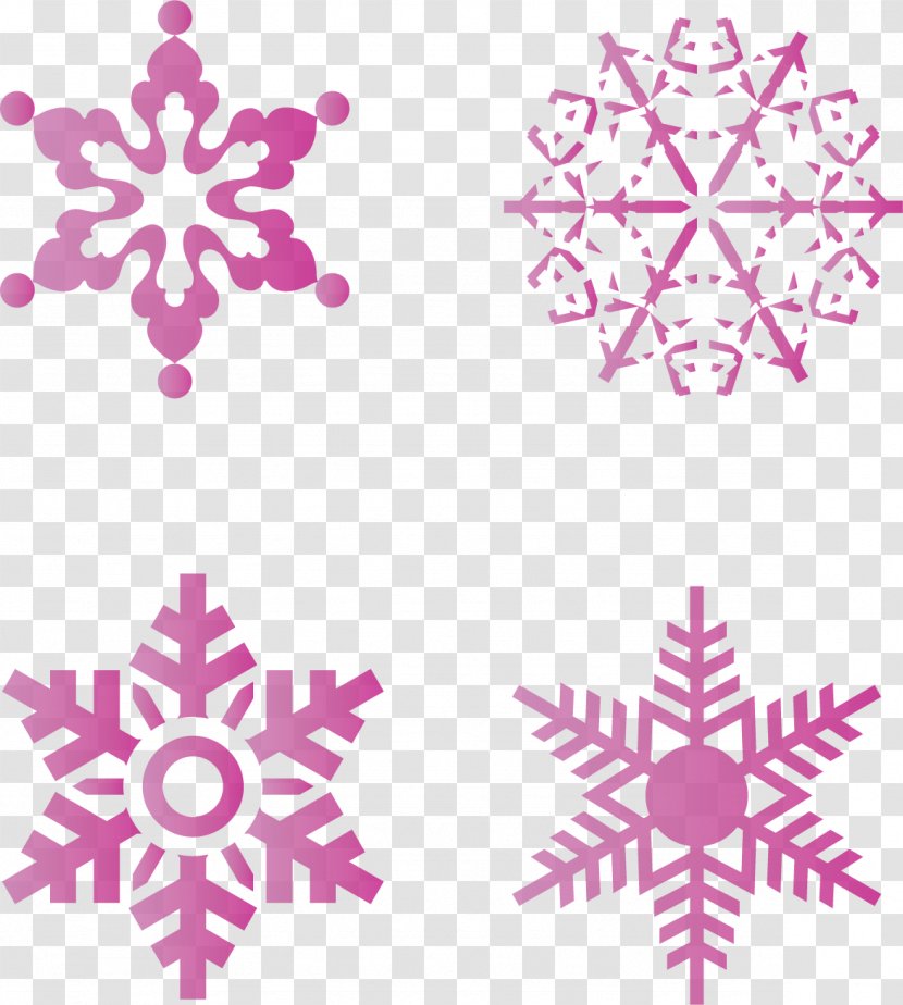 Euclidean Vector Snowflake Adobe Illustrator - Area - Pink Winter Sky Snow Material Transparent PNG