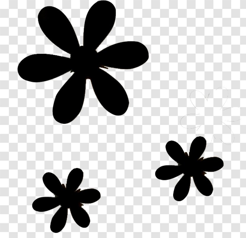 Leaf Petal Black-and-white Symbol Font - Flower Plant Transparent PNG