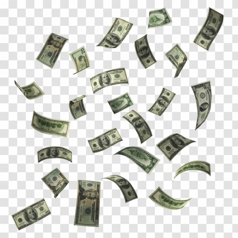 Money Flying Cash United States Dollar Clip Art - Label - Falling Transparent PNG