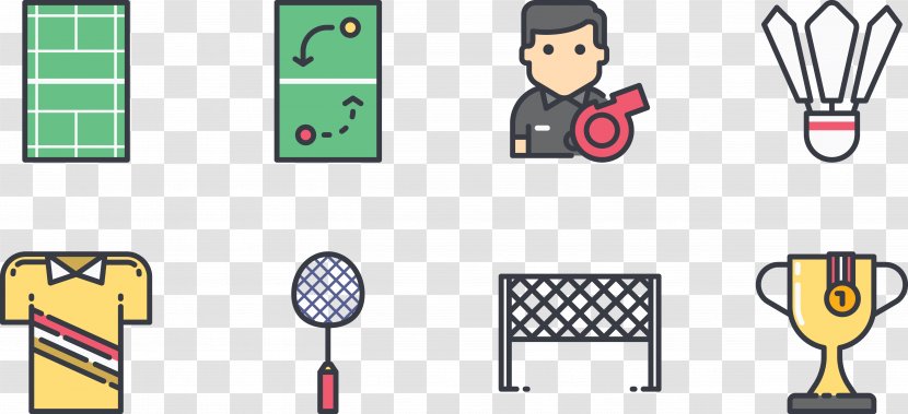 Badminton Racket - Cartoon - Competition Transparent PNG