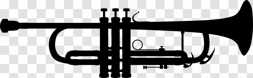 Trumpet Silhouette Clip Art - Cliparts Transparent PNG