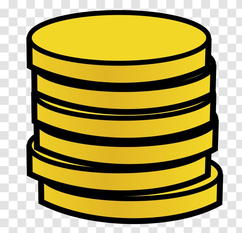 Gold Coin Free Content Money Clip Art - Yellow - Cartoon Stack Of Books Transparent PNG