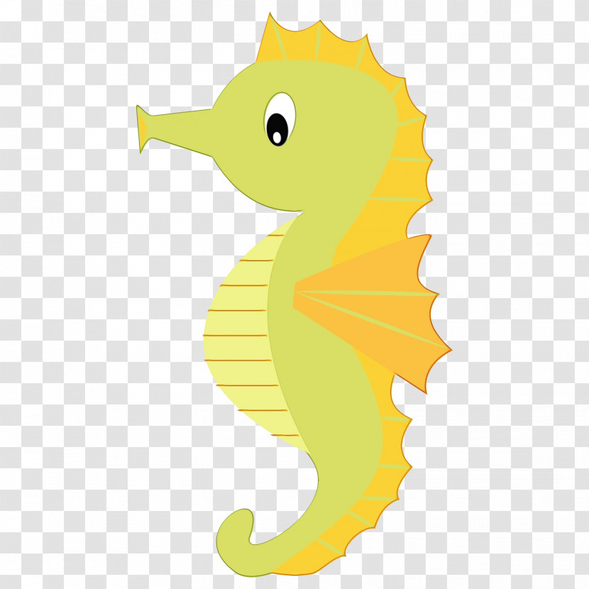 Fish Seahorses Cartoon Yellow Beak Transparent PNG