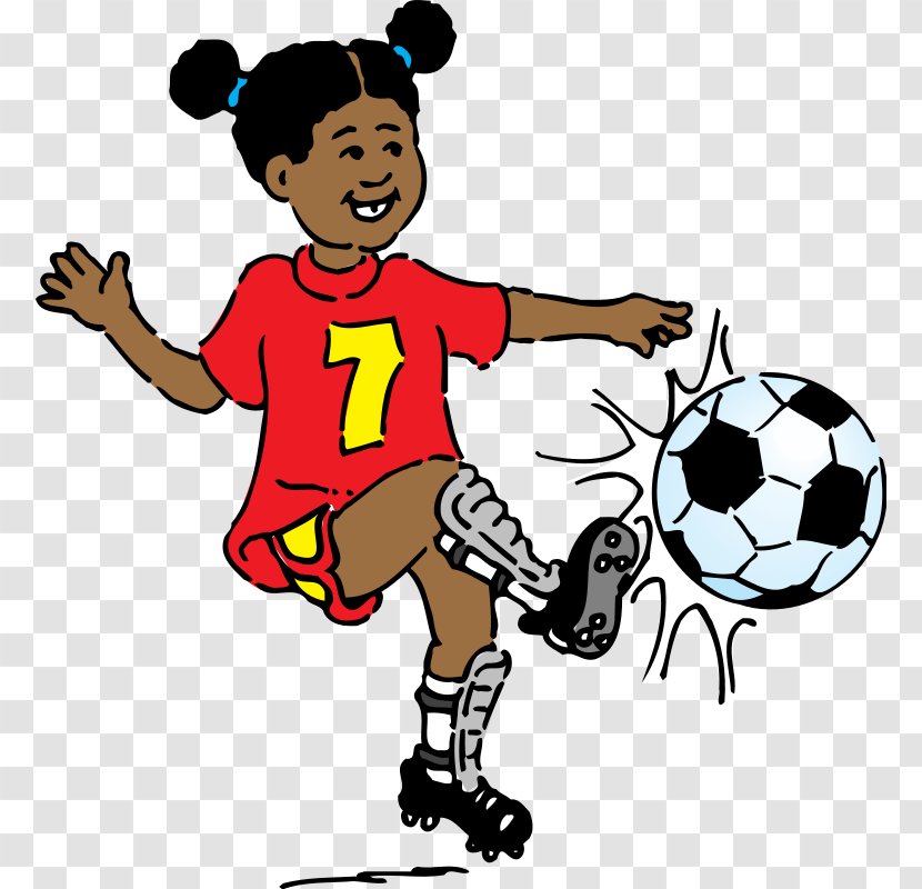 Football Player Clip Art - Silhouette - Girls Soccer Pictures Transparent PNG