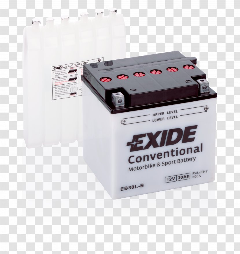 Electric Battery Ampere Hour Rechargeable VRLA Exide - Car Transparent PNG