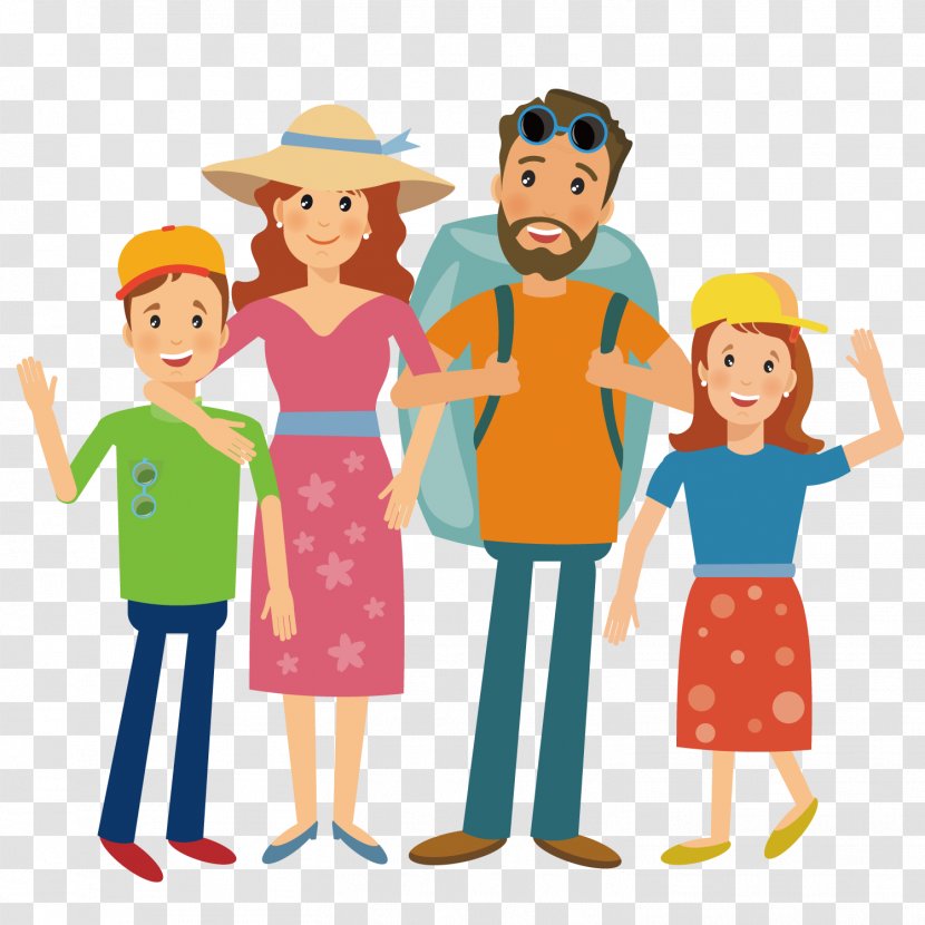 Family Camping Hiking Illustration - Happiness - Travel Transparent PNG