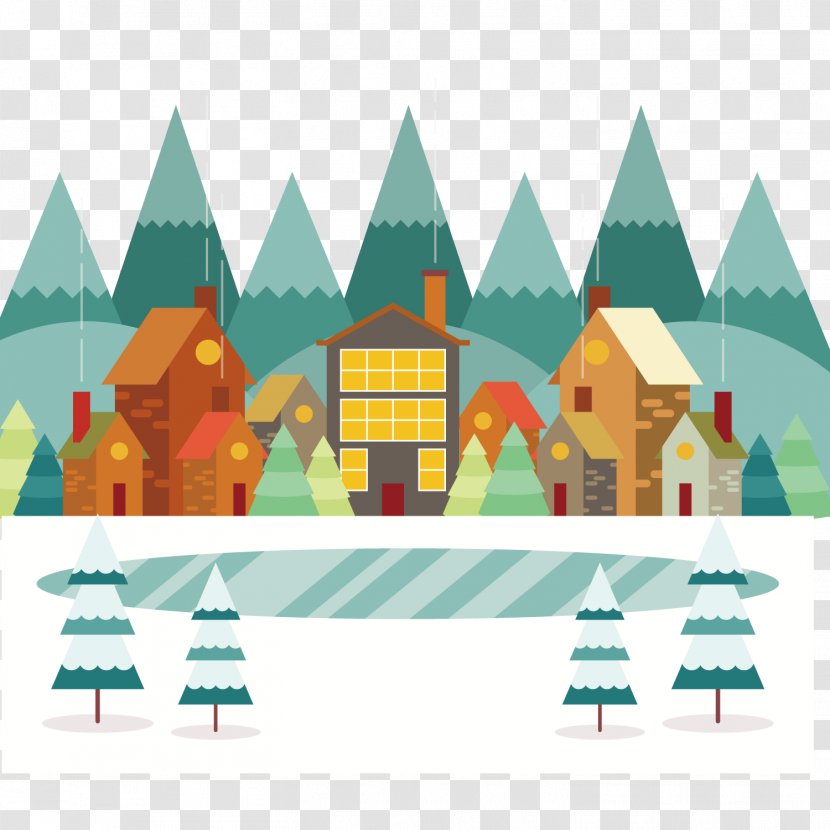 Daxue Dongzhi Winter Illustration - Summer - Landscape Background Vector Polygon Transparent PNG