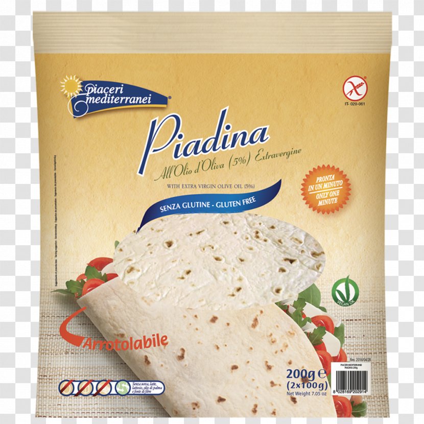 Piadina White Bread Oat - Food Transparent PNG