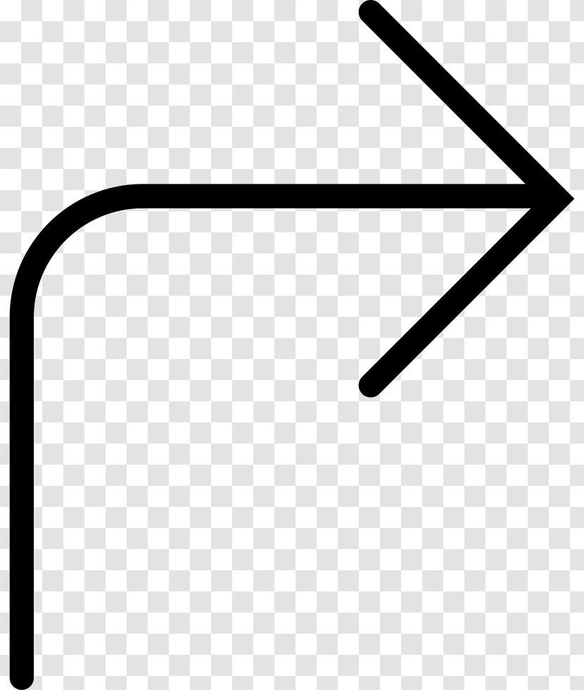 Angle Line Curve - Black And White Transparent PNG