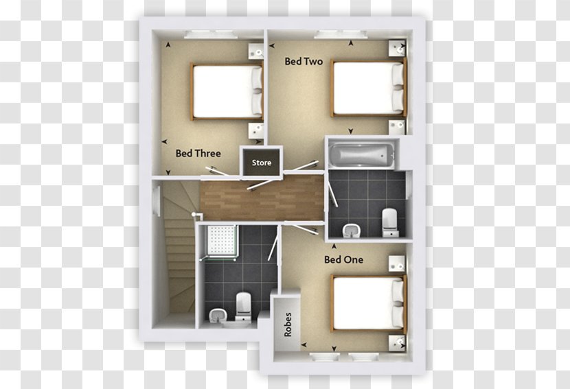 Floor Plan House Open Dining Room - Bedroom Transparent PNG