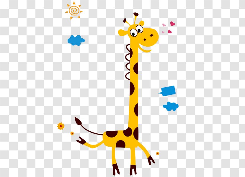 Giraffe Wall Decal Growth Chart Transparent PNG