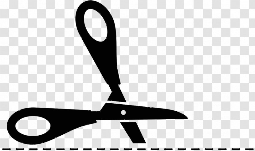 Clip Art Scissors Logo Line Black & White - Brand - M Transparent PNG