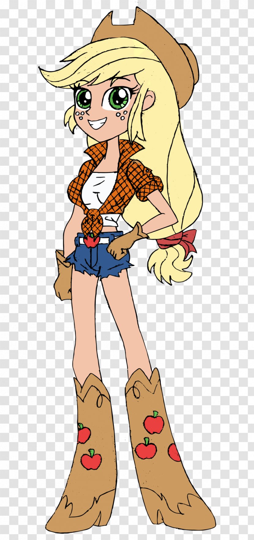 Applejack My Little Pony: Equestria Girls Art - Silhouette - Cowboy Boots Transparent PNG