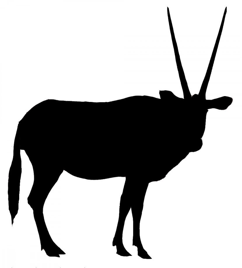 Antelope Gemsbok Silhouette Gazelle Clip Art - Snout Transparent PNG