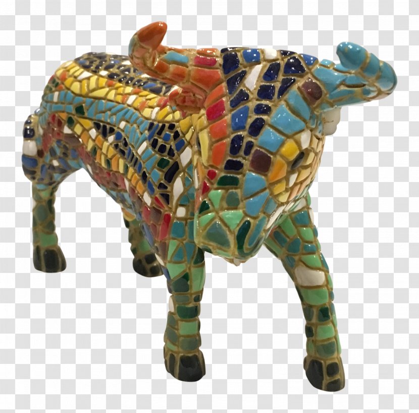 Mosaic Barcelona Bull Indian Elephant - Contemporary Art - Gaudi Bubble Transparent PNG