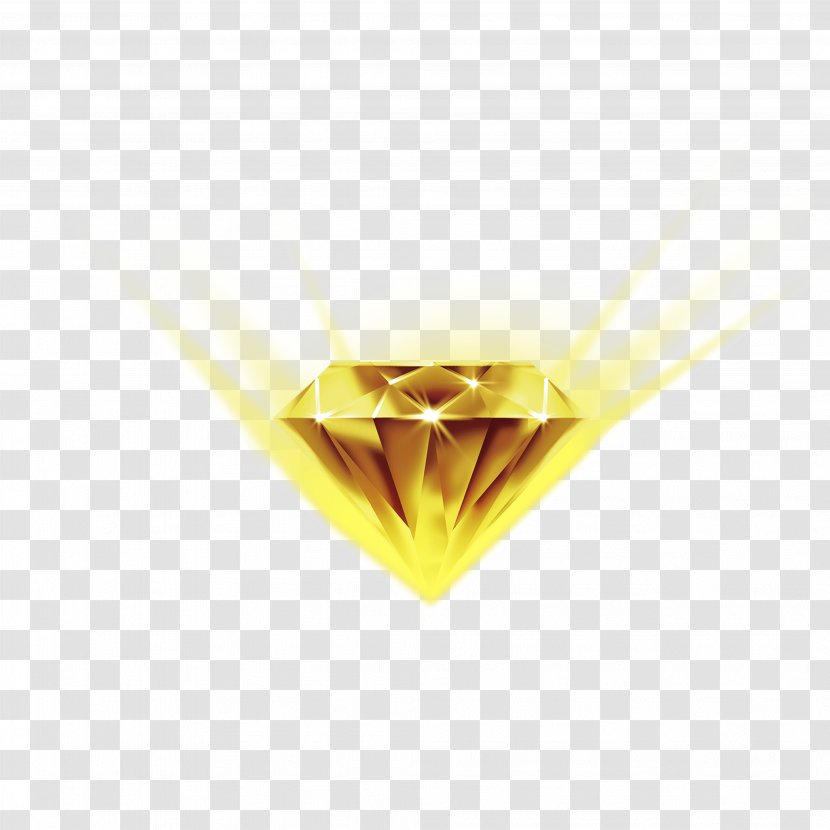Yellow Triangle Computer Wallpaper - Gold Diamond Transparent PNG