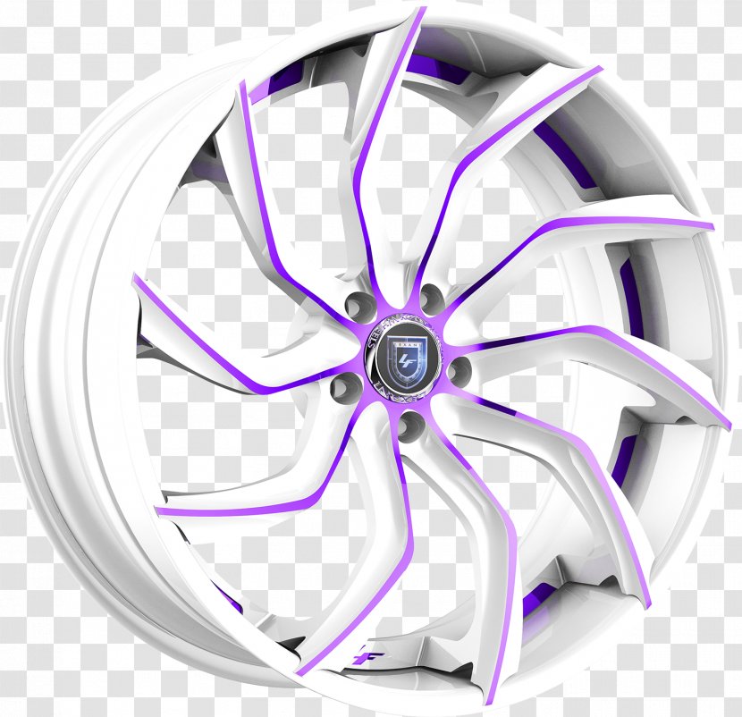 Alloy Wheel Spoke Rim Purple - Gold - Lexani Corp Transparent PNG