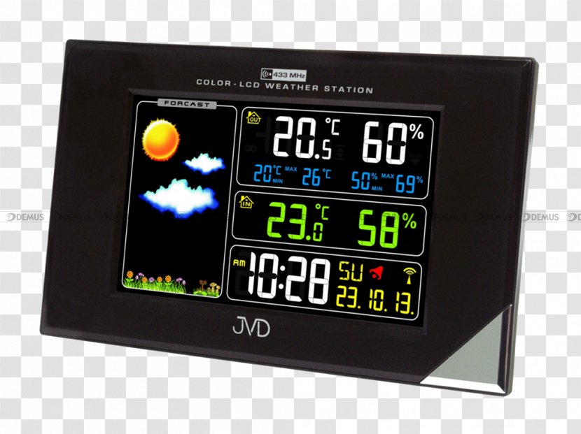 DEMUS.pl Weather Station Thermometer Forecasting - Radio Clock Transparent PNG