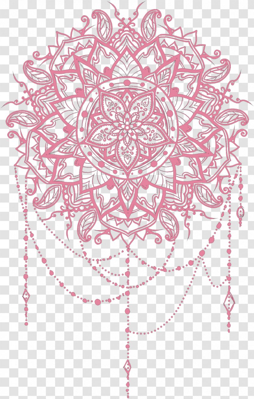 Mandala Clip Art Drawing Coloring Book Illustration - Motif - Meditation Transparent PNG