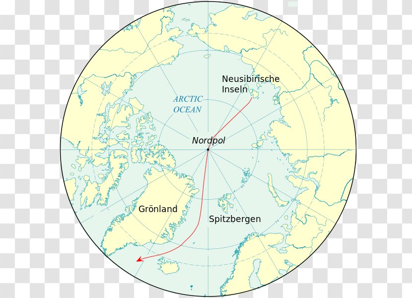 North Pole Nansen's Fram Expedition Franz Josef Land Map - Expeditie Transparent PNG