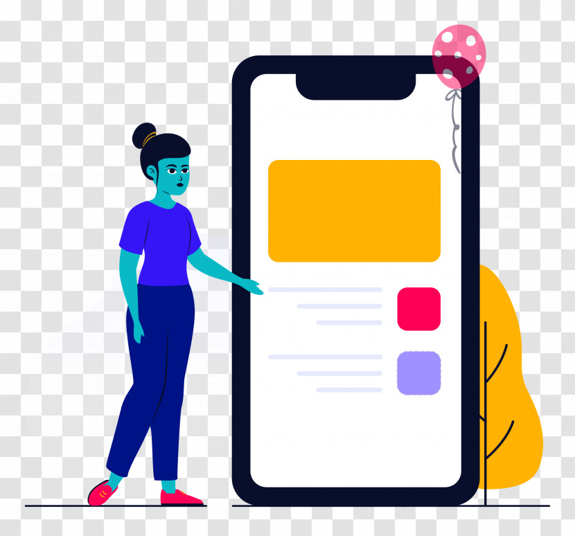 Mobile Phone Ebusiness Girl Transparent PNG