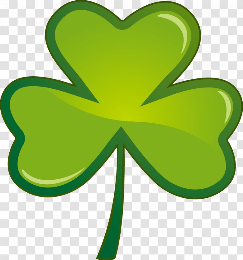 Ireland Saint Patricks Day Shamrock Clip Art - Green - Lucky Clover Decoration Transparent PNG