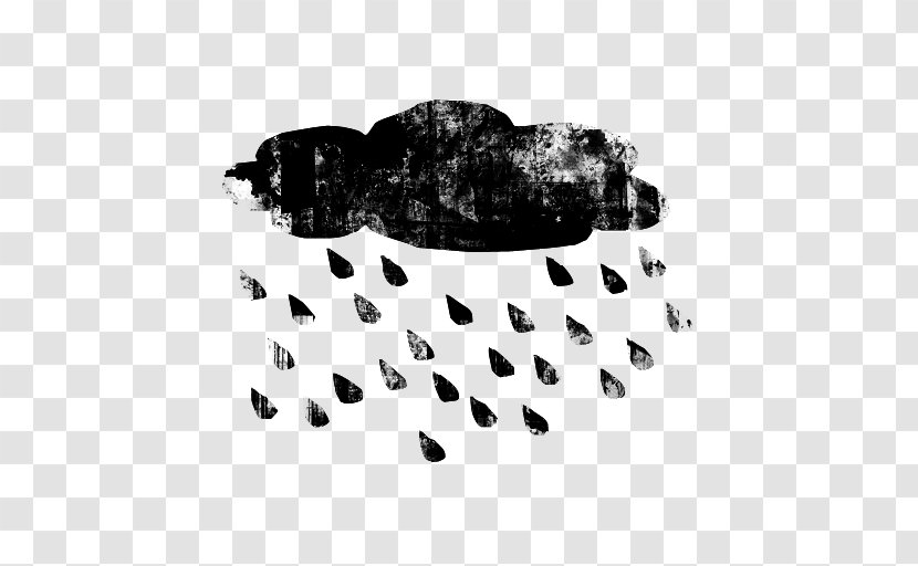 Rain Cloud Drop Clip Art - Black Transparent PNG