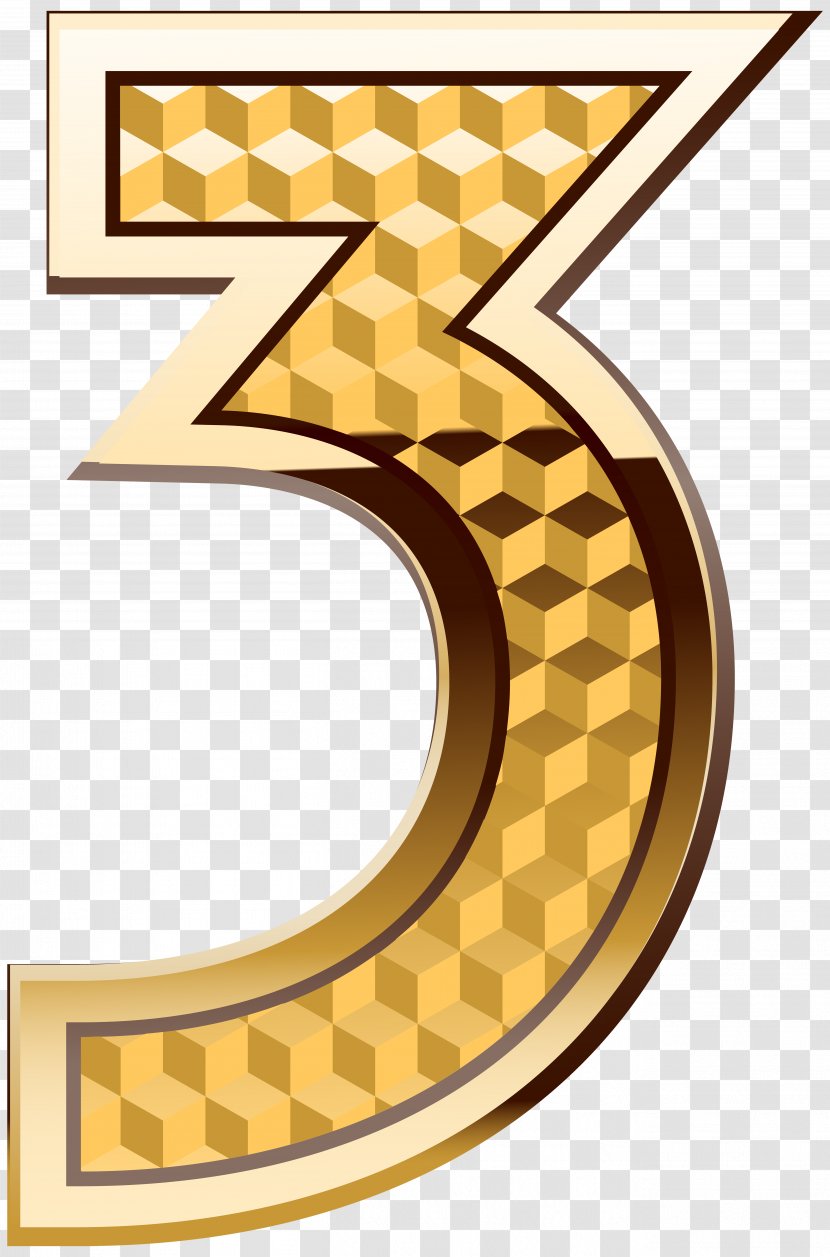 Aaron Doral Number Four Clip Art - Gold - Three Image Transparent PNG