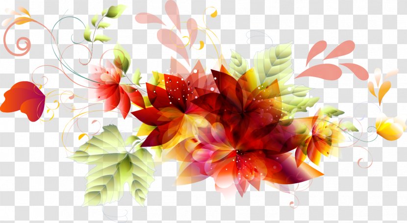 Graphic Design Flower Leaf - Petal - Colorful Leaves Holiday Transparent PNG