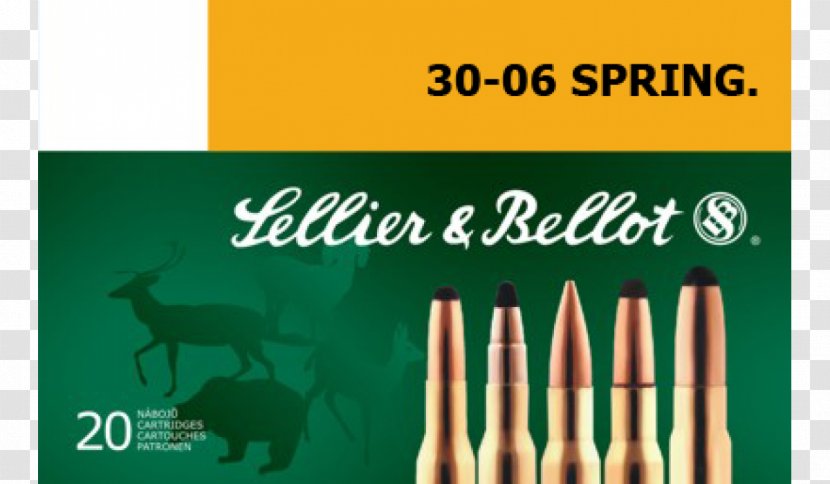 .30-06 Springfield Armory Sellier & Bellot Grain Firearm - Silhouette - Ammunition Transparent PNG