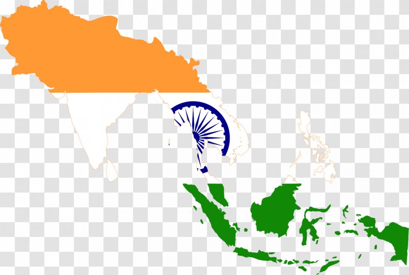 Burma Map ASEAN Economic Community - Greater Indonesia - Indian Flag Transparent PNG