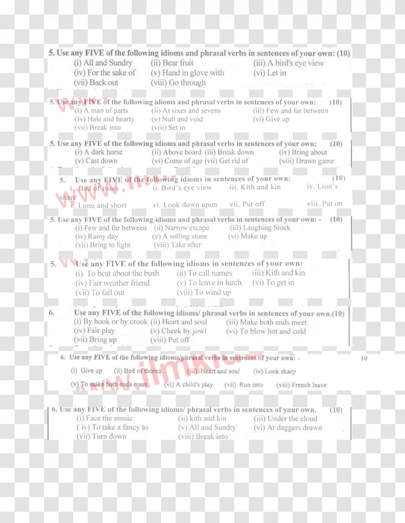 Past Paper Biology Test Chemistry Physics - Idiom - Old NOTES Transparent PNG