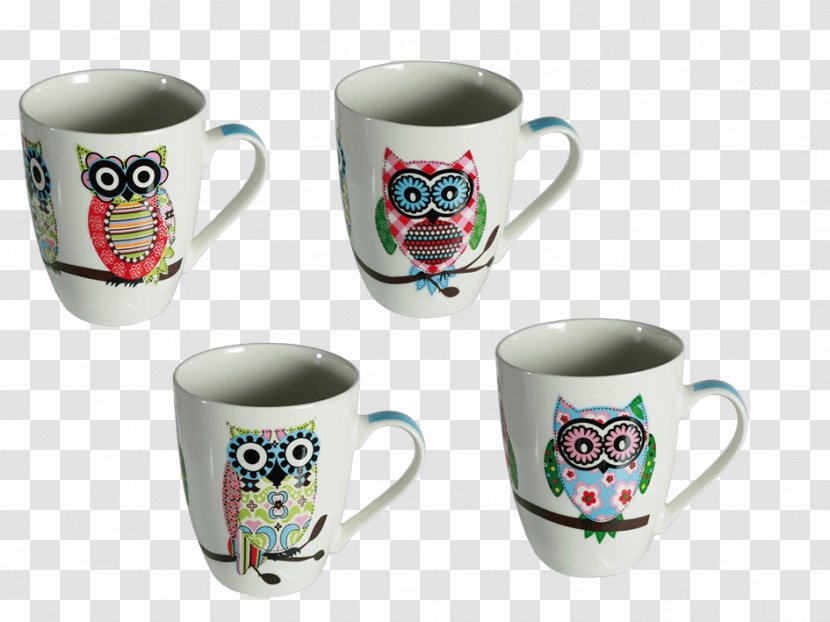 Coffee Cup Owl Mug Ceramic Transparent PNG