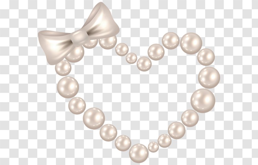 Pearl Heart Clip Art - Body Jewelry Transparent PNG