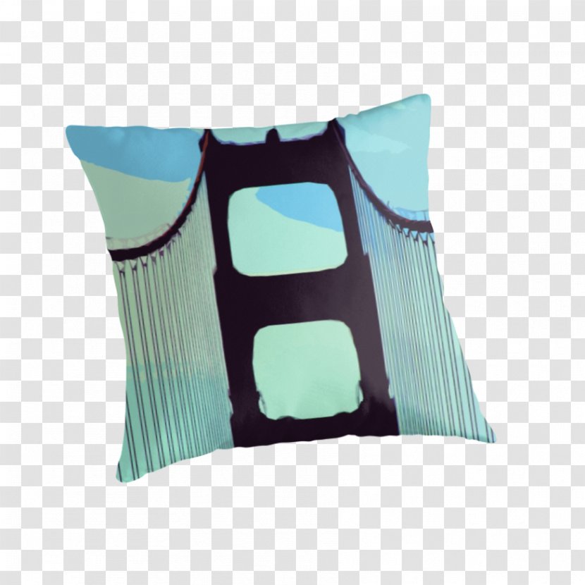 Cushion Throw Pillows Turquoise - Golden Gate Transparent PNG