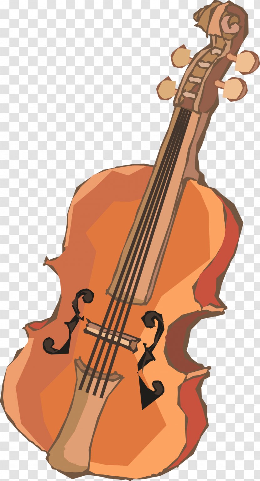 Violin Cello Clip Art - Watercolor Transparent PNG