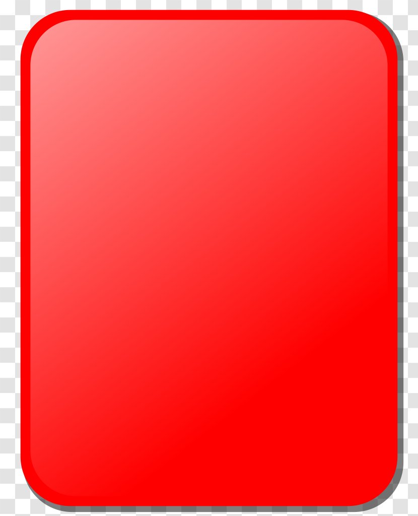 Penalty Card Association Football Referee Player - Rectangle Transparent PNG