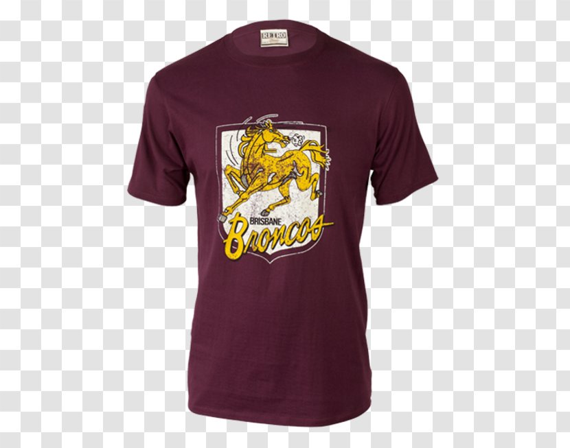 T-shirt Sleeve Logo Font - Shirt - Brisbane Broncos Transparent PNG