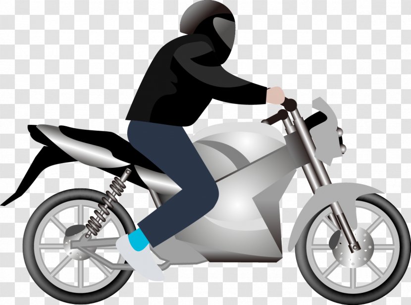 Car Motorcycle Clip Art - Vector Man On A Motorbike Transparent PNG
