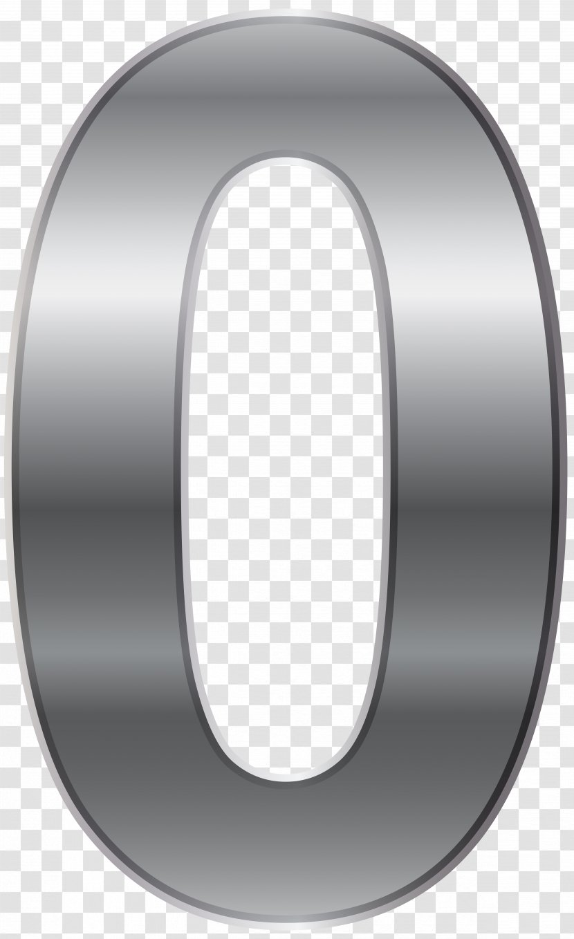 0 Number Clip Art - Symbol - Silver Transparent PNG