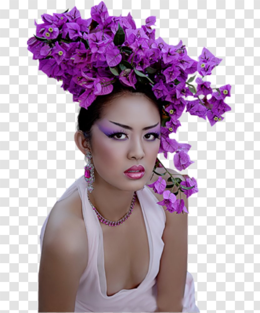 Floral Design Flower Woman - Hair Accessory Transparent PNG