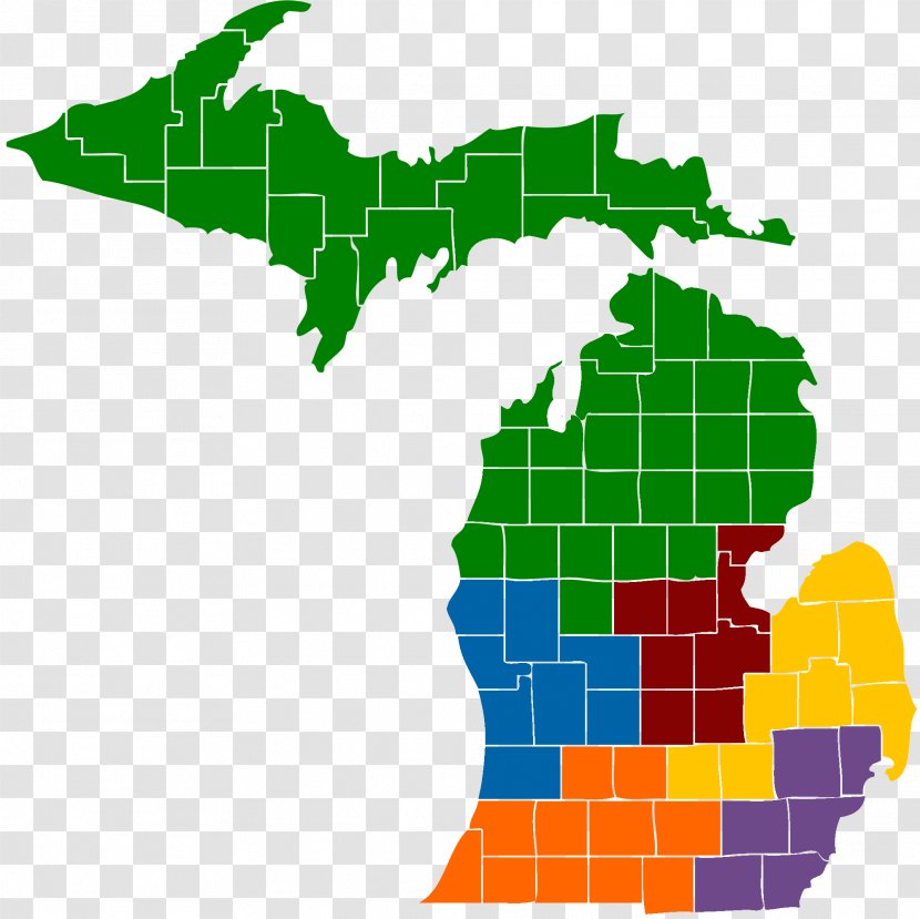 Michigan Map Clip Art - World Transparent PNG