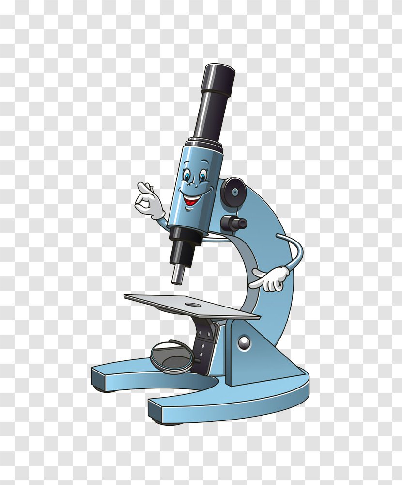 Cartoon Optical Microscope Clip Art - Instrument - Hand-painted Transparent PNG
