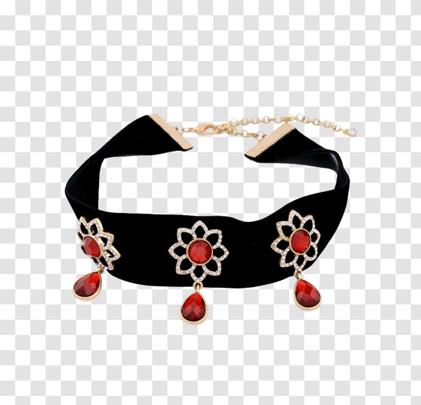 Necklace Choker Velvet Pin Jewellery Transparent PNG