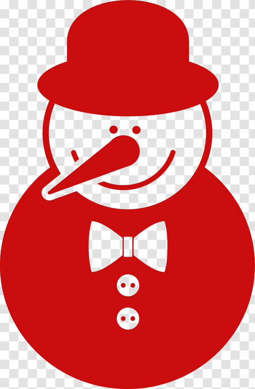 Snowman Hat Nose - Headgear - Hand Painted Red Transparent PNG