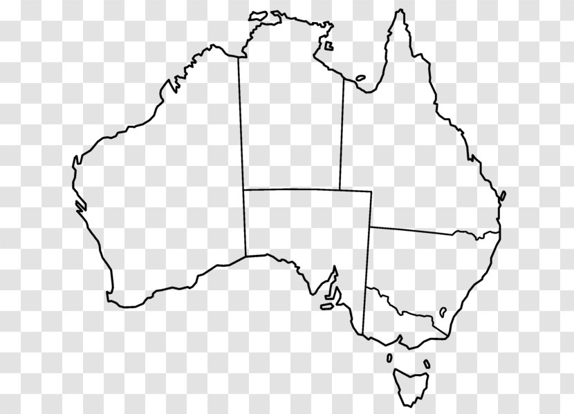 Australia Blank Map World Collection - Wikimedia Commons Transparent PNG